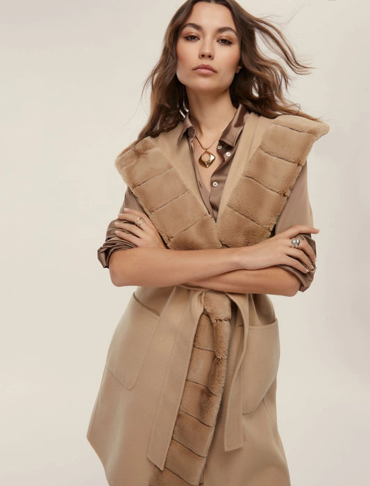 Gilet con cintura beige EMME FORMOSA