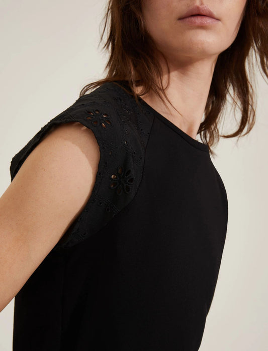 T shirt con maniche in sangallo EMME IVANA