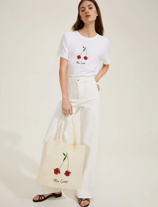 T shirt in cotone con shopper EMME CAPPERO