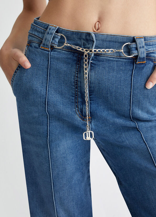 Jeans flare con catena gioiello LIU JO CA4364