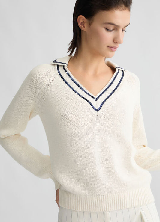 Maglia bianca in cotone LIUJO CA5112