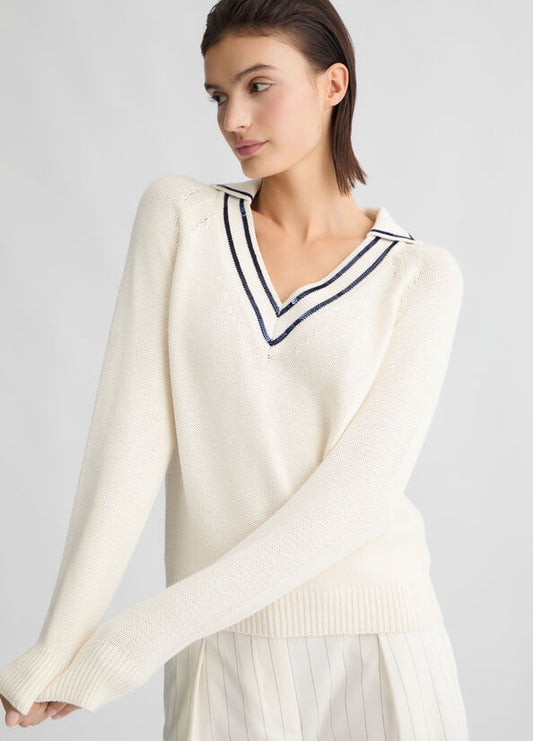 Maglia bianca in cotone LIUJO CA5112