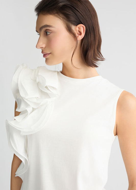 T shirt con volant LIUJO CA5005