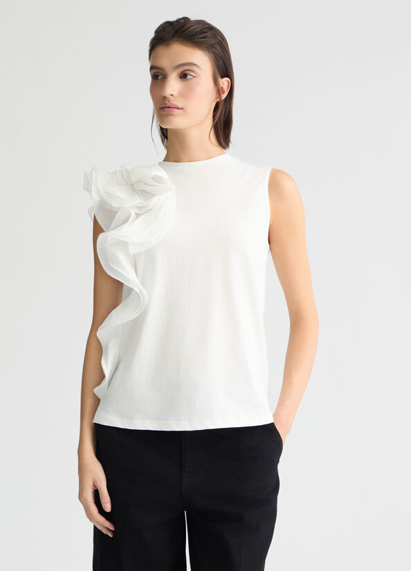 T shirt con volant LIUJO CA5005