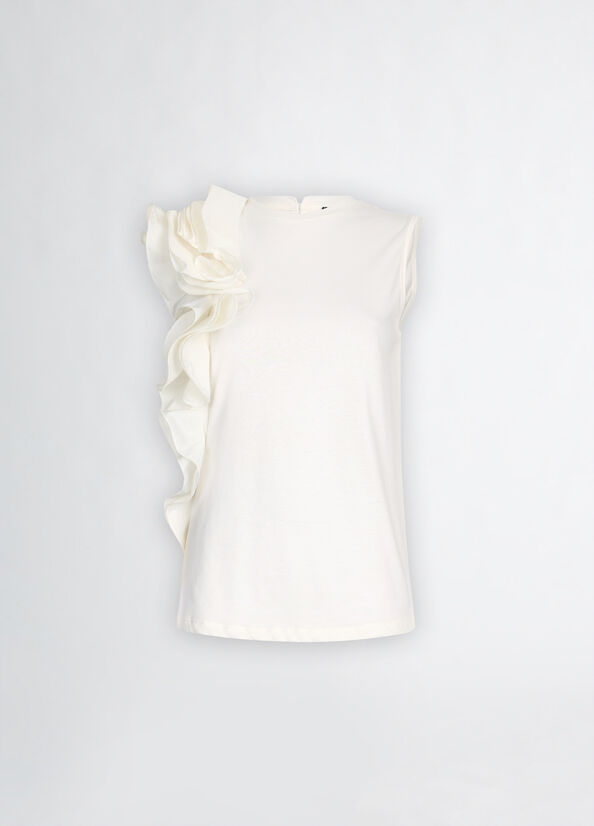 T shirt con volant LIUJO CA5005