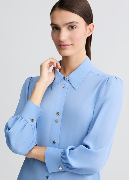 Camicia azzurra in viscosa LIUJO CA5299