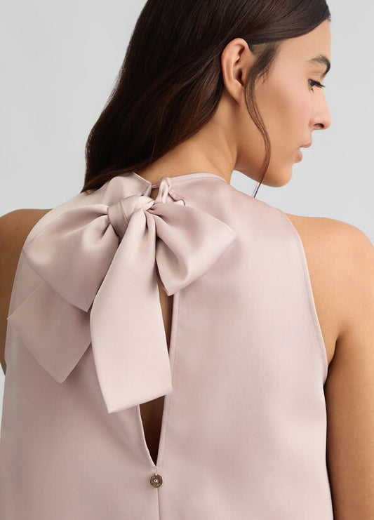 Top rosa con fiocco LIUJO CA5277