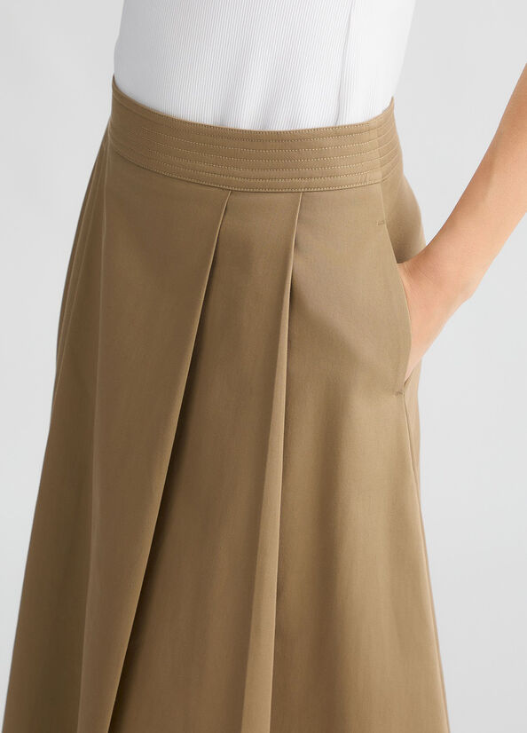 Gonna a pieghe beige LIU JO CA5345