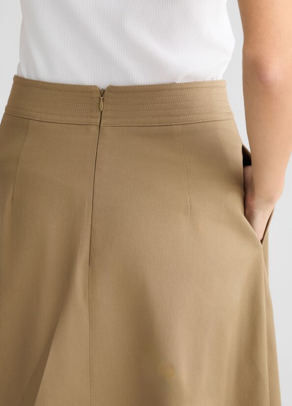 Gonna a pieghe beige LIU JO CA5345