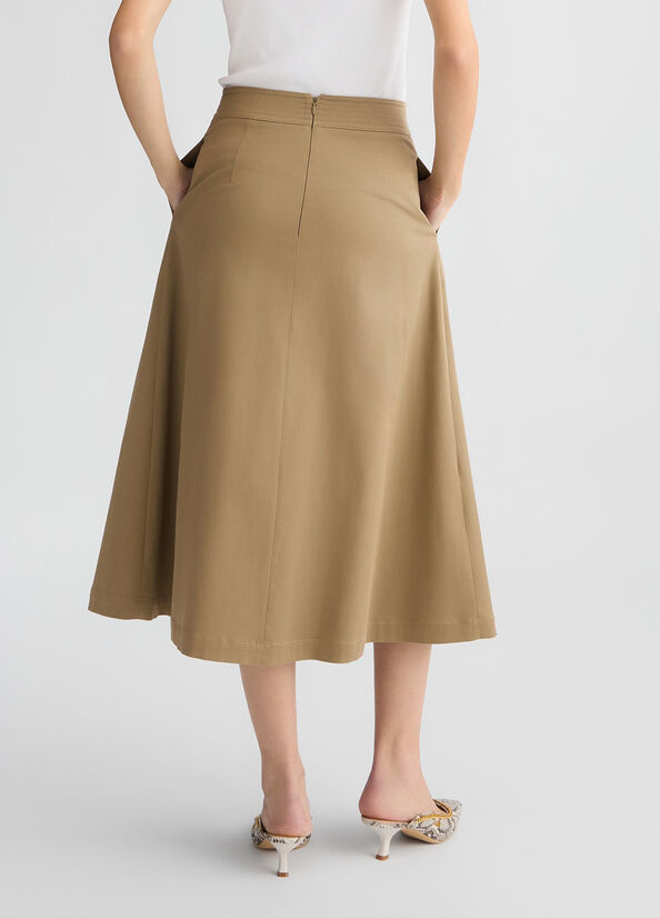 Gonna a pieghe beige LIU JO CA5345