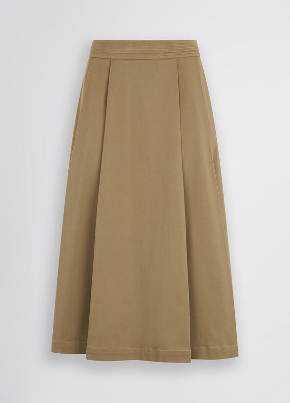 Gonna a pieghe beige LIU JO CA5345