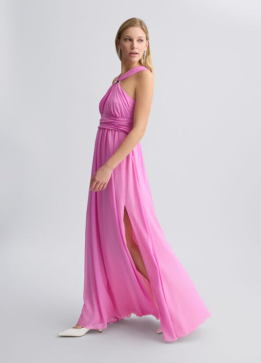 Abito lungo elegante rosa LIU JO CA5026