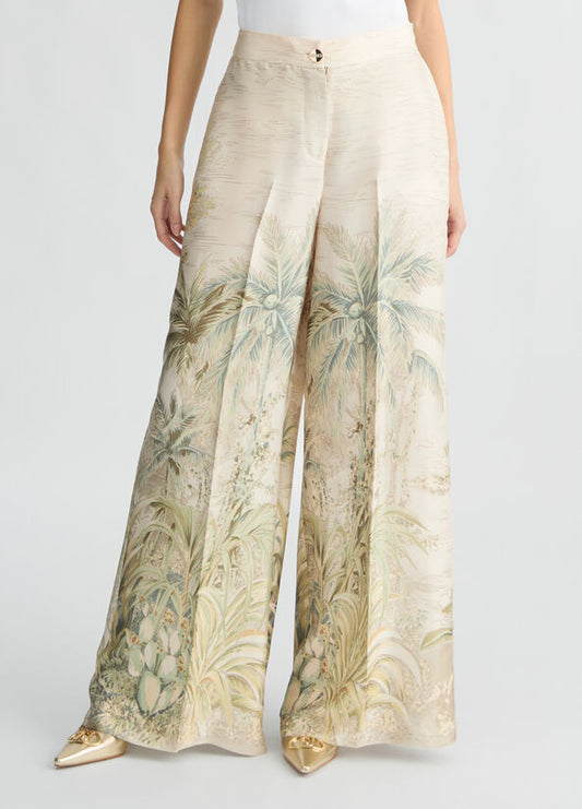 Pantaloni a palazzo stampati LIUJO CA5353