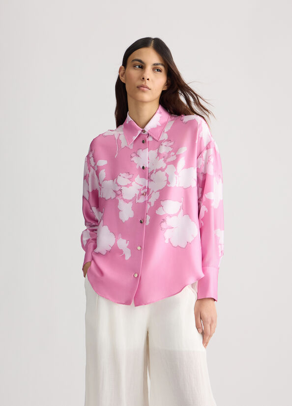 Camicia in raso rosa LIU JO CA5411