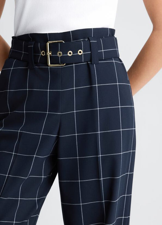 Pantalone in check a vita alta LIUJO CA5236