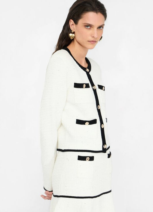 Giacca in lurex latte LIU JO CF5131