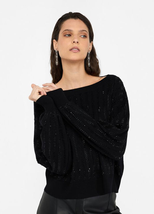 Maglia con strass LIU JO CF5271
