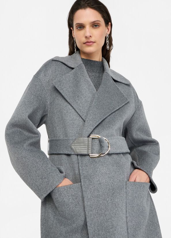 Cappotto a vestaglia grigio LIU JO CF5283