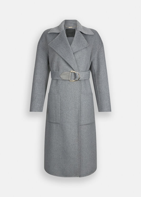 Cappotto a vestaglia grigio LIU JO CF5283