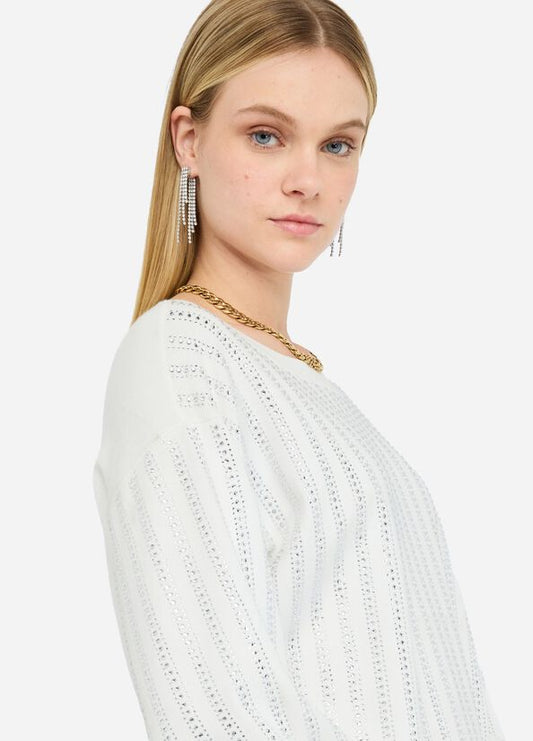 Maglia con strass LIU JO CF5271