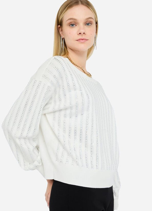 Maglia con strass LIU JO CF5271