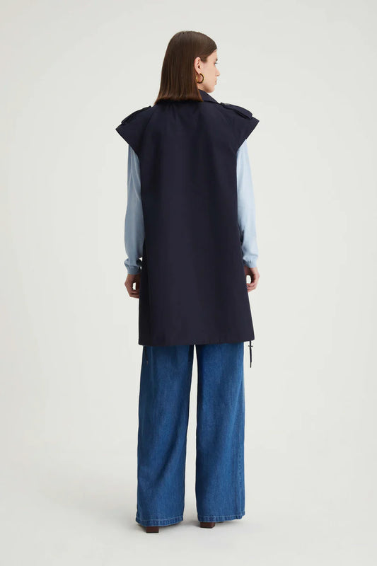 Trench smanicato midi CARACTERE F313