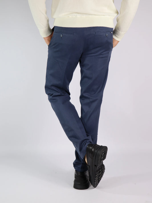 Pantalone chino blu RE HASH 2417