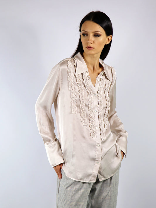 Camicia in viscosa con rouches MASON'S VISB44