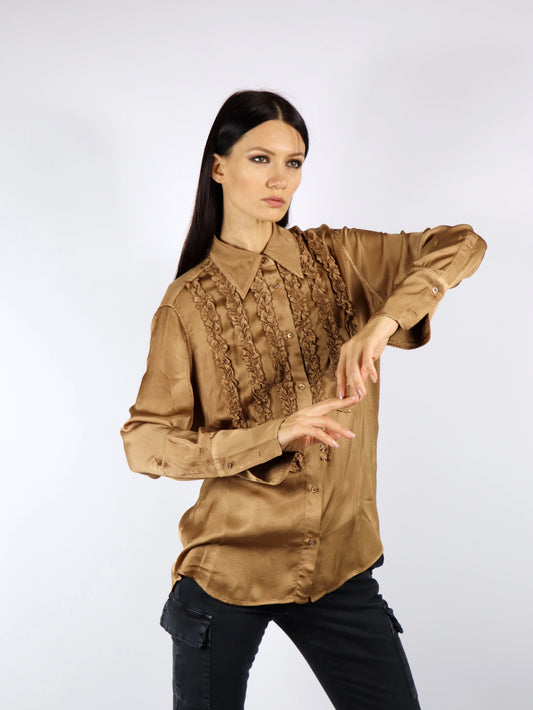 Camicia in viscosa con rouches MASON'S VISB44