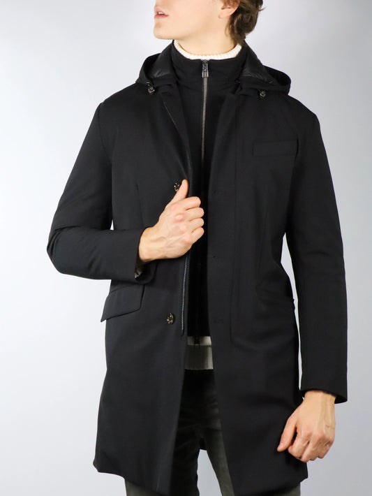 Cappotto in tessuto tecnico MONTECORE 740