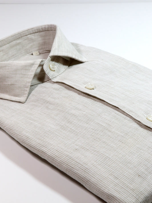 Camicia in lino sabbia XACUS 61270