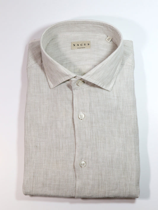 Camicia in lino sabbia XACUS 61270