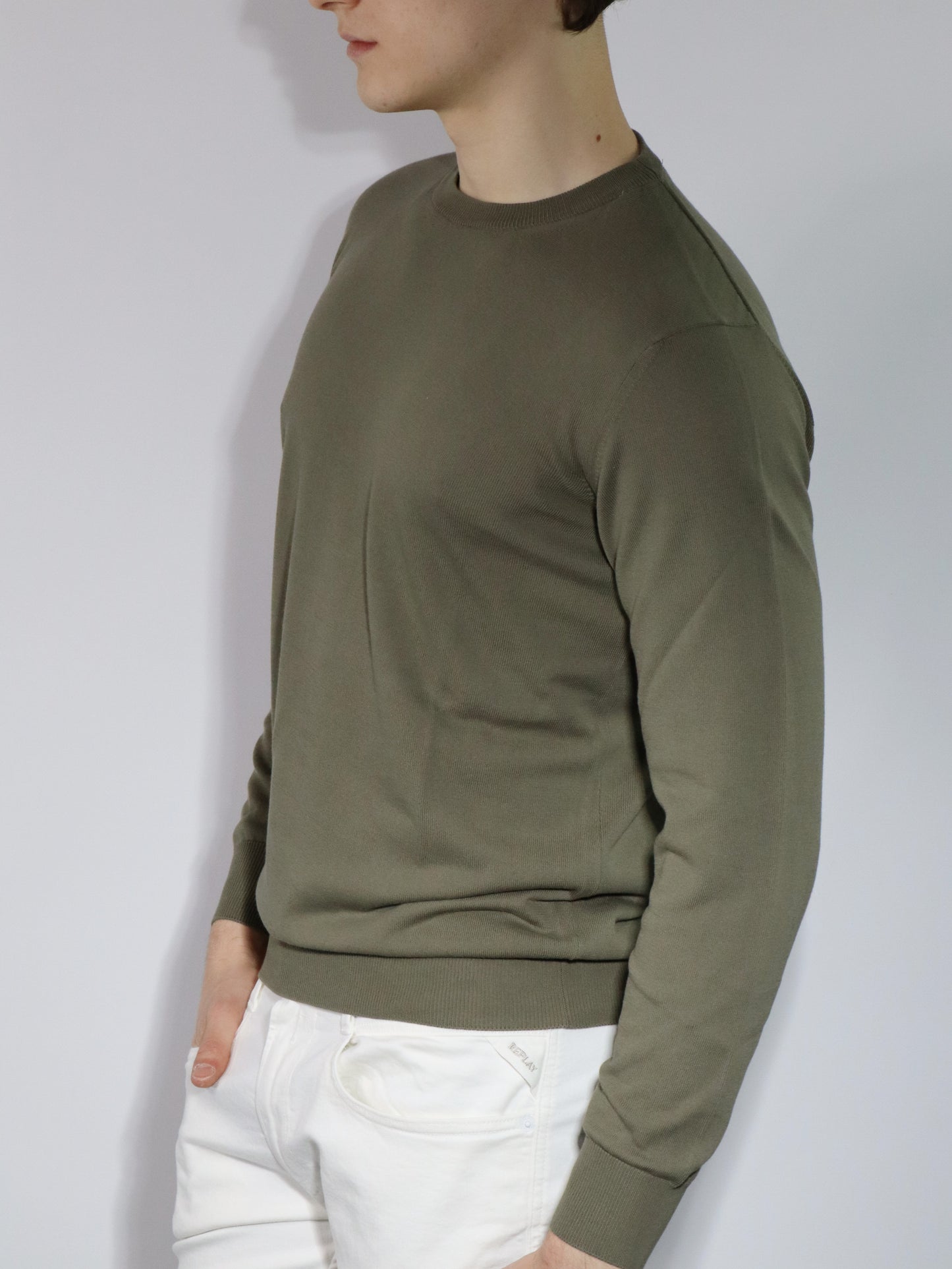 Girocollo in cotone verde KANGRA 801101