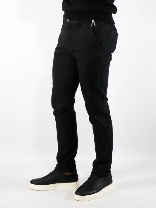 Pantalone chino in jersey nero MASON'S JERT10