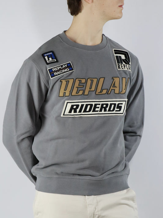 Felpa con patch e lettering REPLAY 22890CS