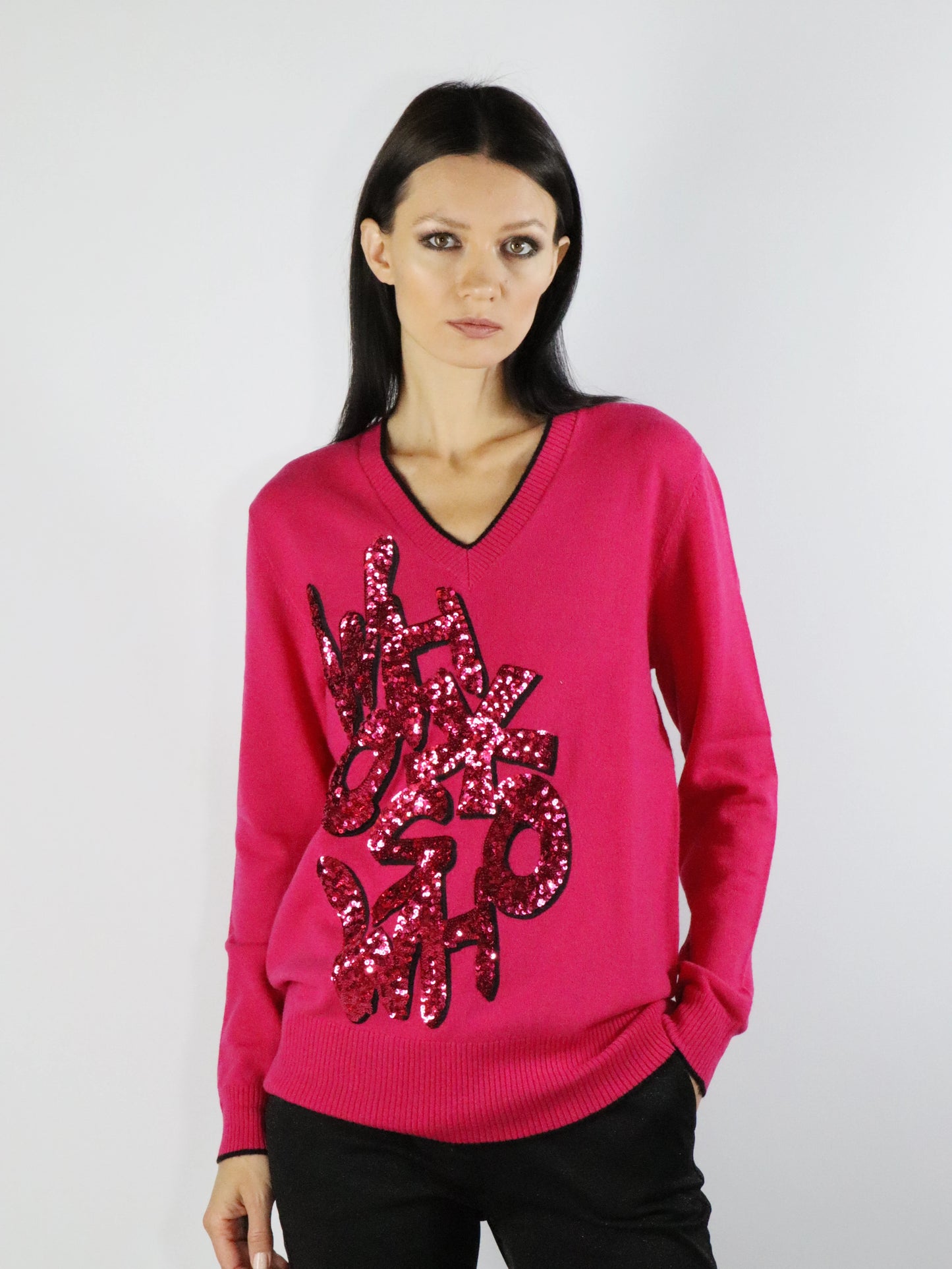 Maglia con paillettes WHO'SWHO 53017
