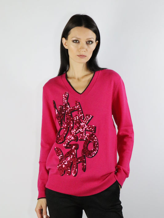 Maglia con paillettes WHO'SWHO 53017