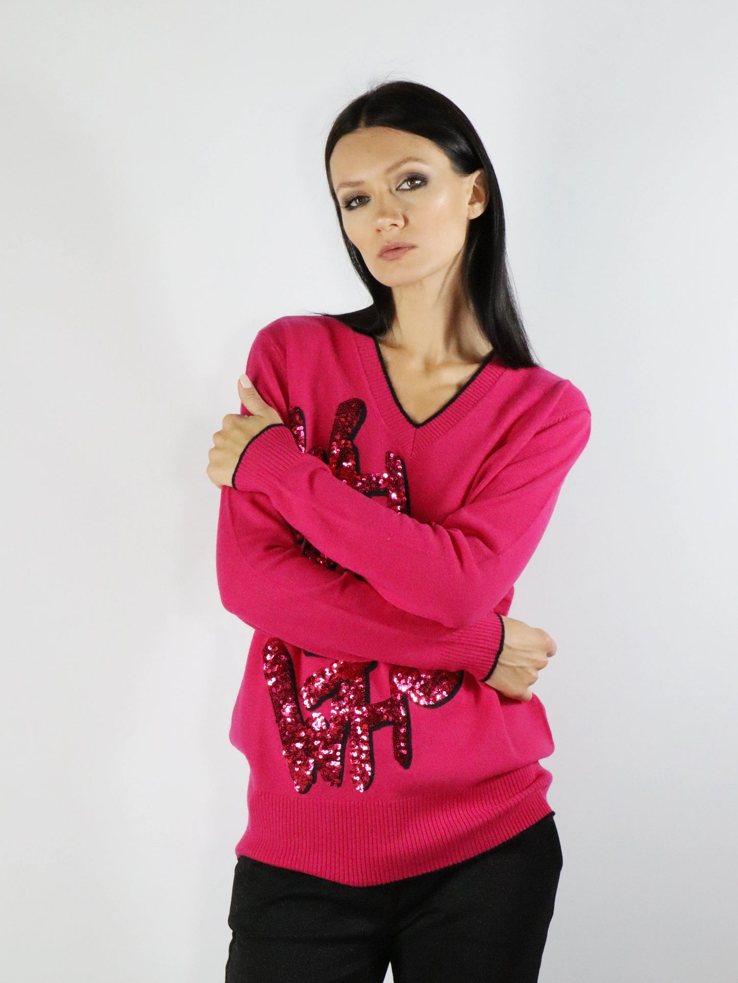 Maglia con paillettes WHO'SWHO 53017