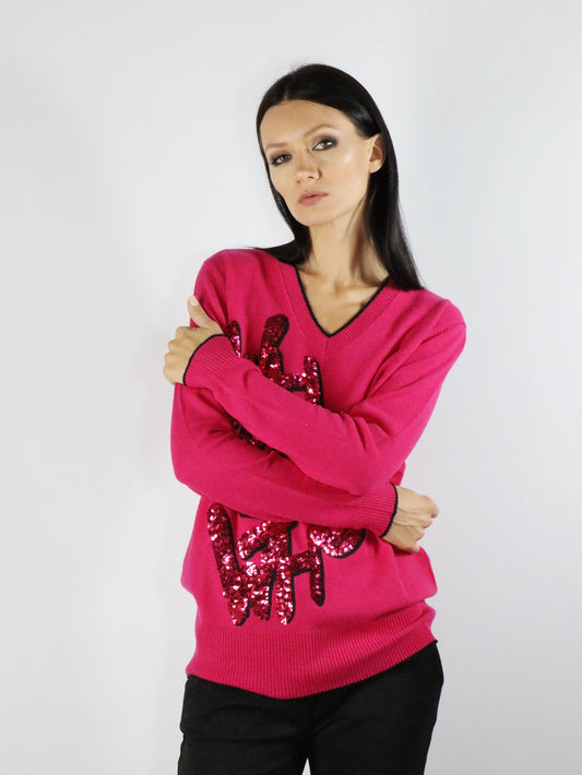 Maglia con paillettes WHO'SWHO 53017