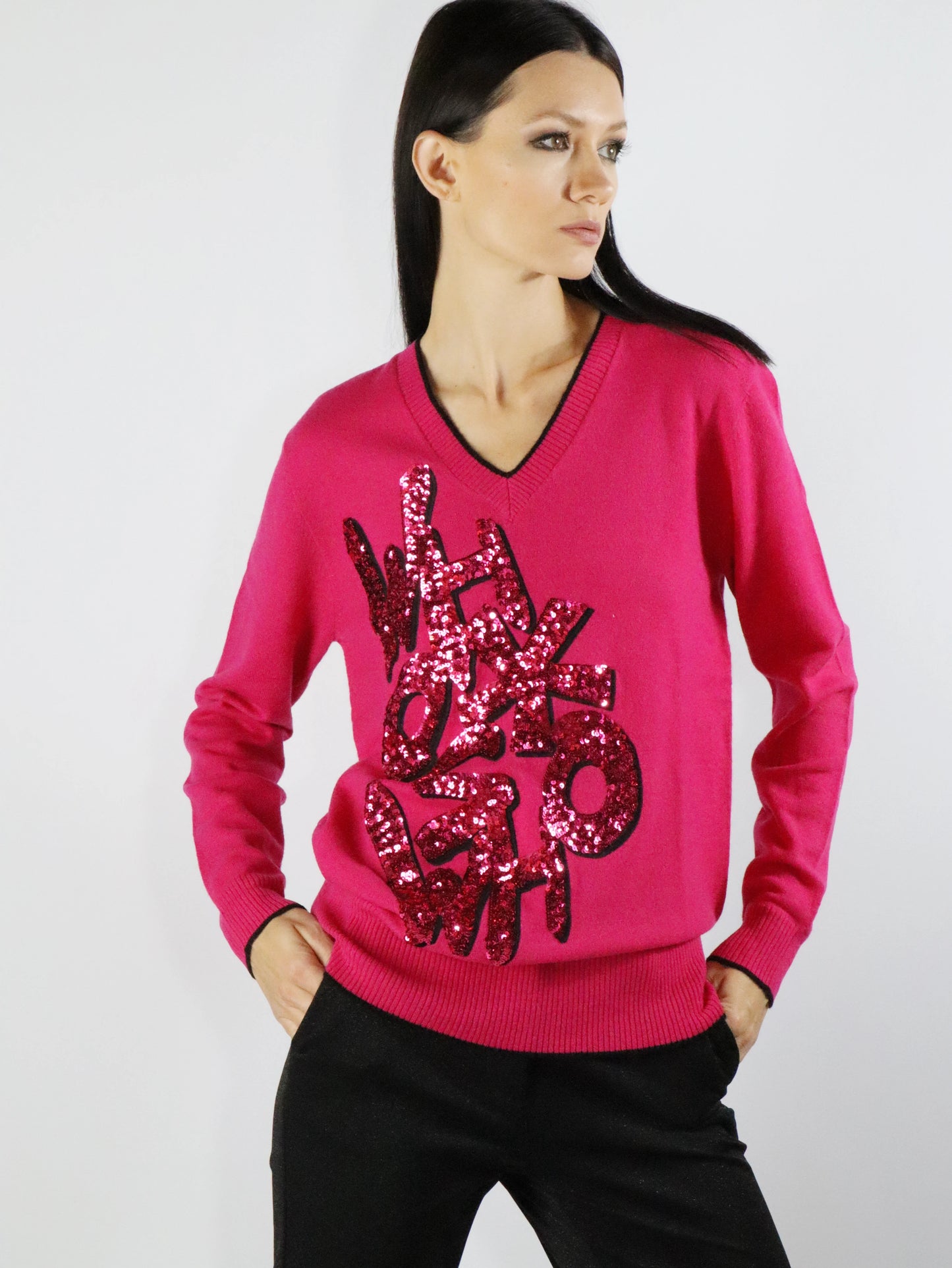 Maglia con paillettes WHO'SWHO 53017
