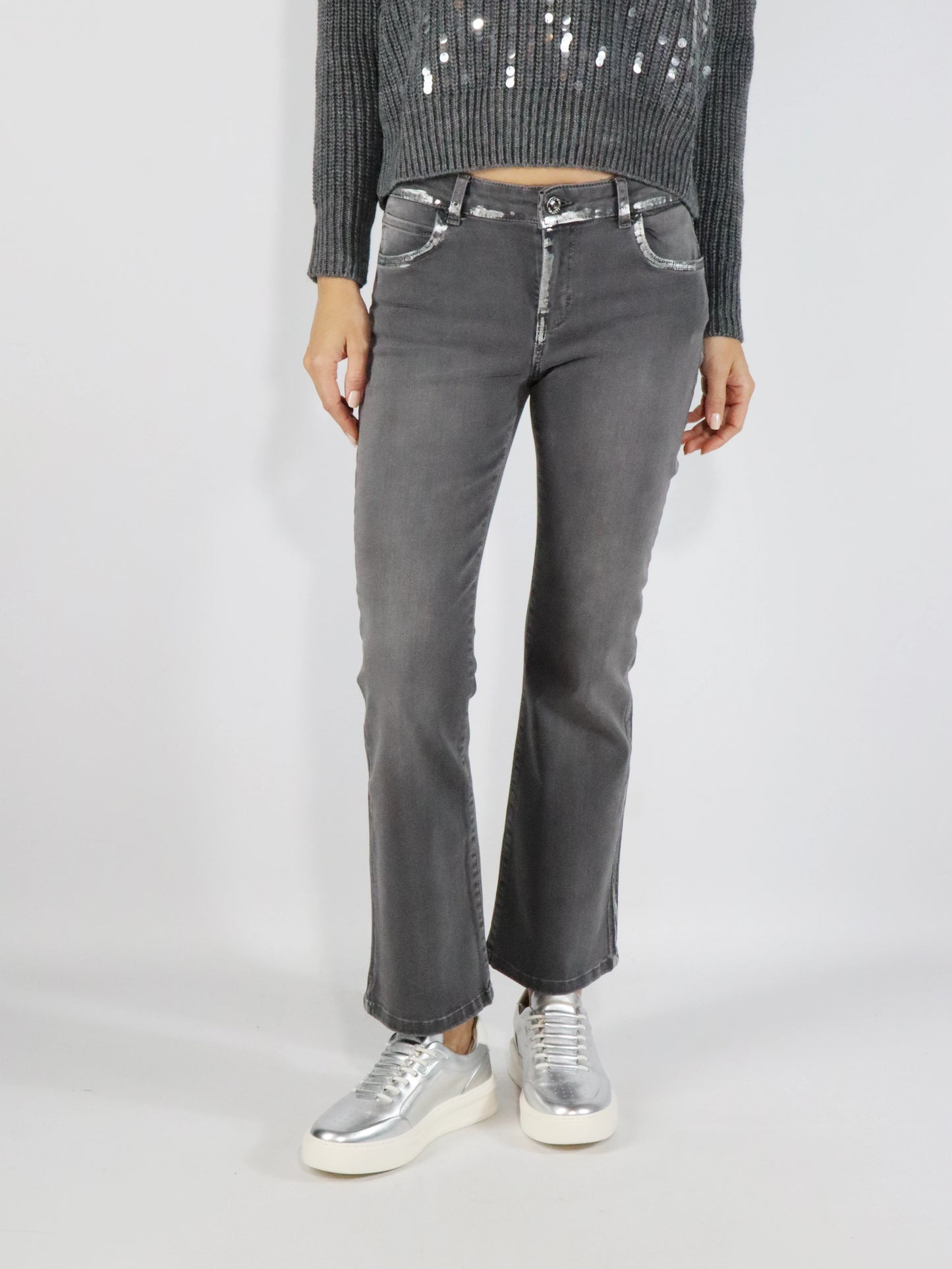 Jeans con effetto spalmato CARACTERE P041