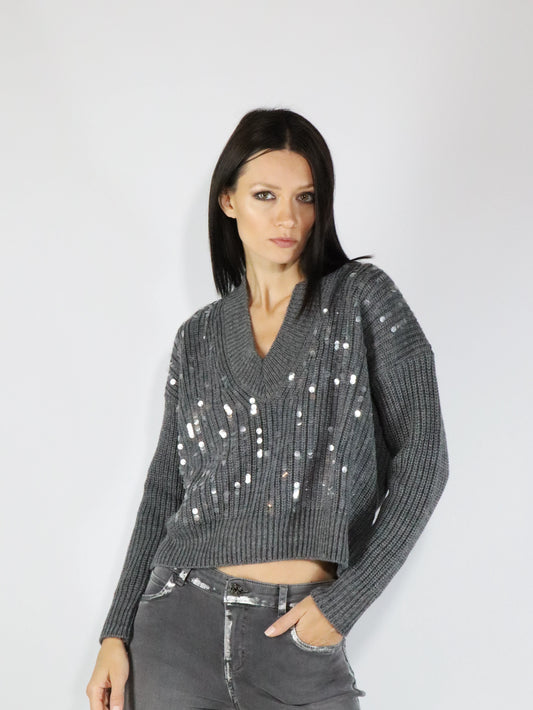 Maglia con paiettes CARACTERE M613