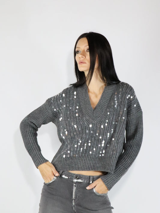 Maglia con paiettes CARACTERE M613