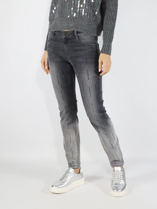 Jeans con strass CARACTERE P042