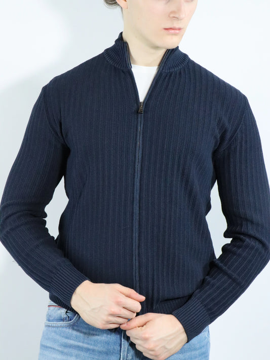 Cardigan in cotone a coste FERRANTE 25004