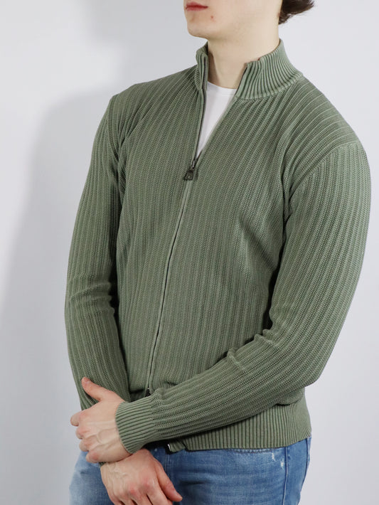 Cardigan in cotone a coste FERRANTE 25004