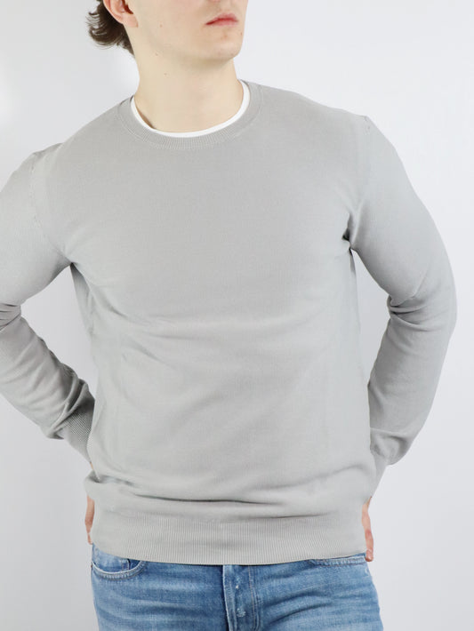 Girocollo in cotone grigio FERRANTE 23113