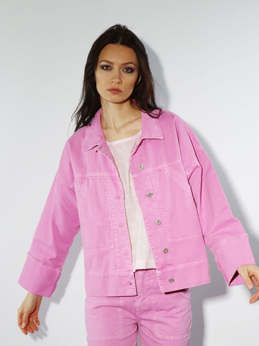 Giacca in denim rosa NOUMENO CONCEPT J58