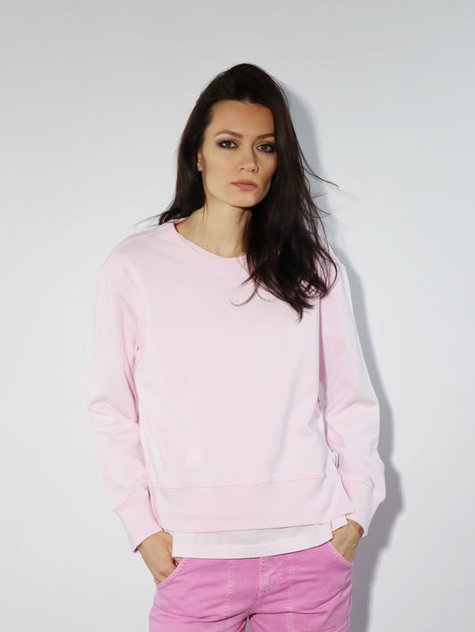 Felpa girocollo rosa NOUMENO CONCEPT F203
