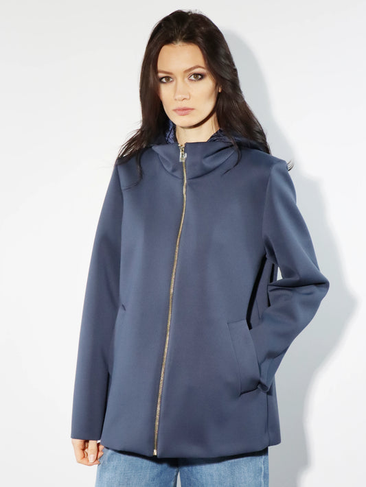 Giaccone in neoprene blu EMME MARELLA OXFORD